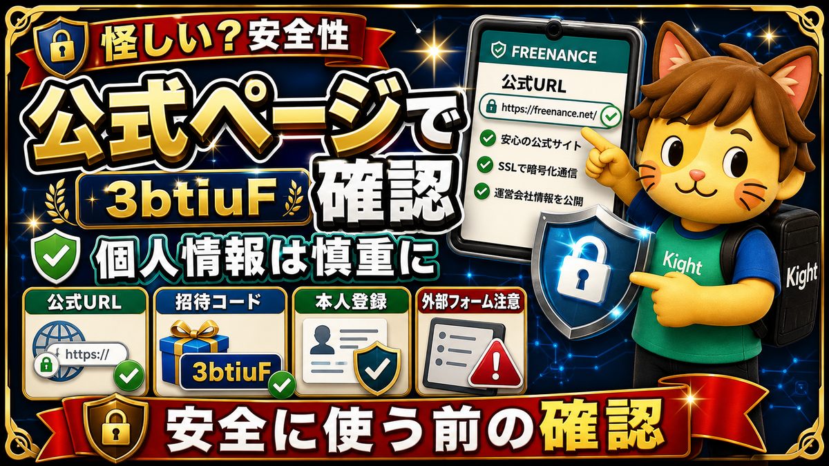 フリーナンス招待コード3btiuF suspicious